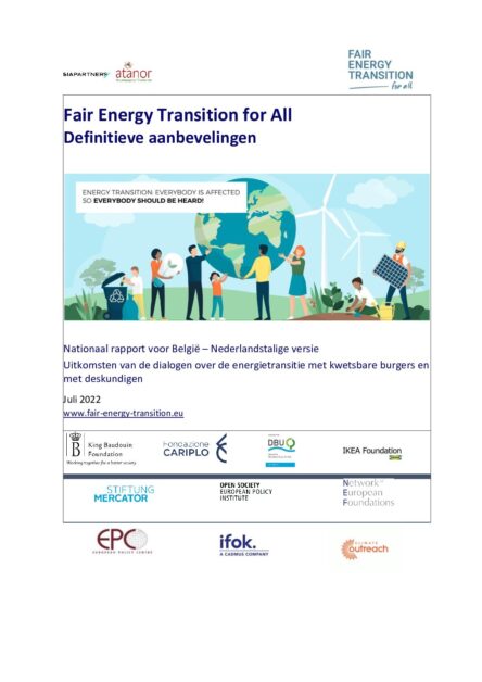 Fair Energy Transition for All. Definitieve aanbevelingen.