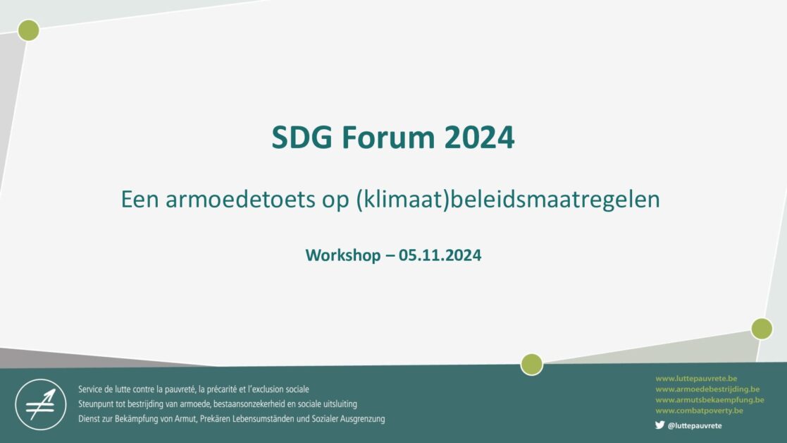 Een armoedetoets op (klimaat)beleidsmaatregelen
