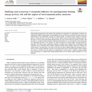 Enabling a just transition: A composite indicator for assessing home-heating energy-poverty risk