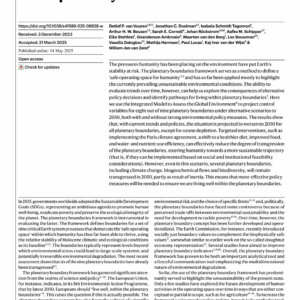 Exploring pathways for world development within planetary boundaries