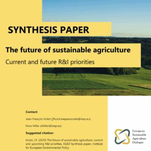 The future of sustainable agriculture - Current and future R&I priorities