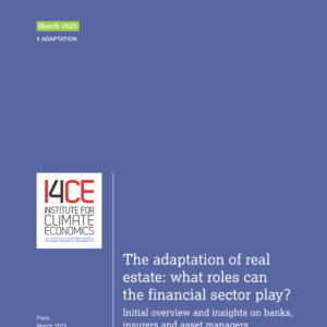 The adaptation of real estate: what roles can the financial sector play?